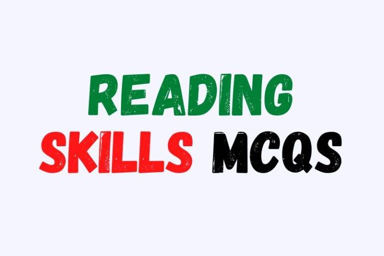 100+ Reading Skills MCQs