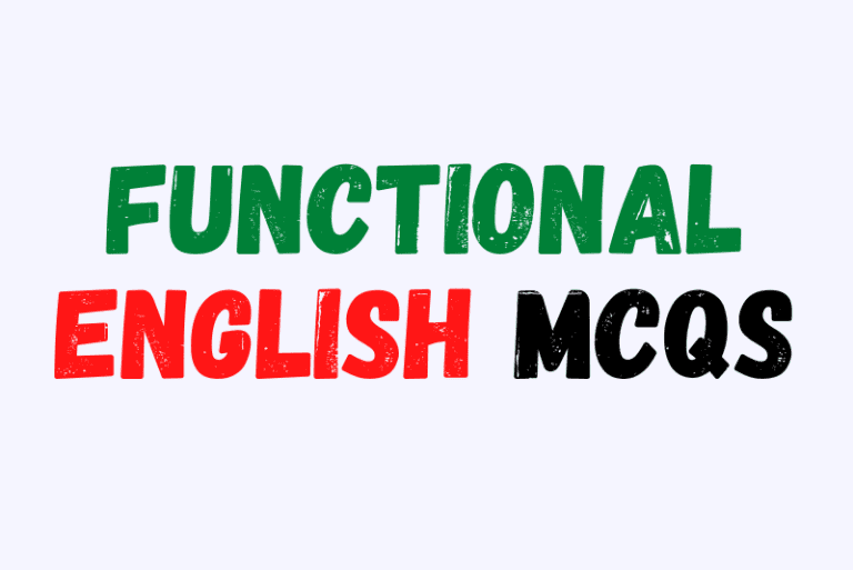 Functional English Important MCQs
