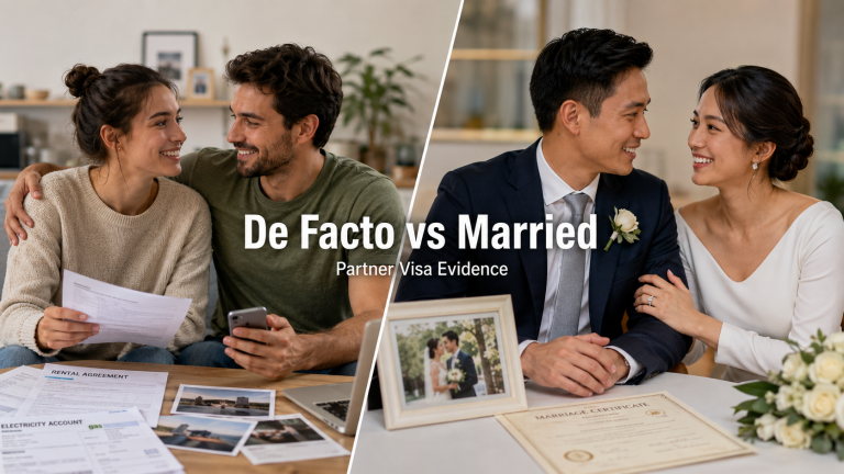 De Facto vs. Married: Differences in Evidence Requirements for Partner Visa